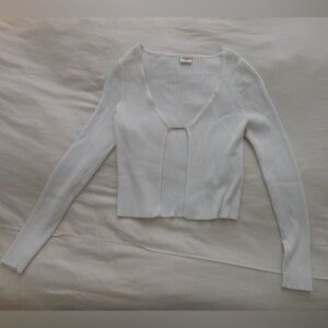 Abercrombie & Fitch Ivory Ribbed Top